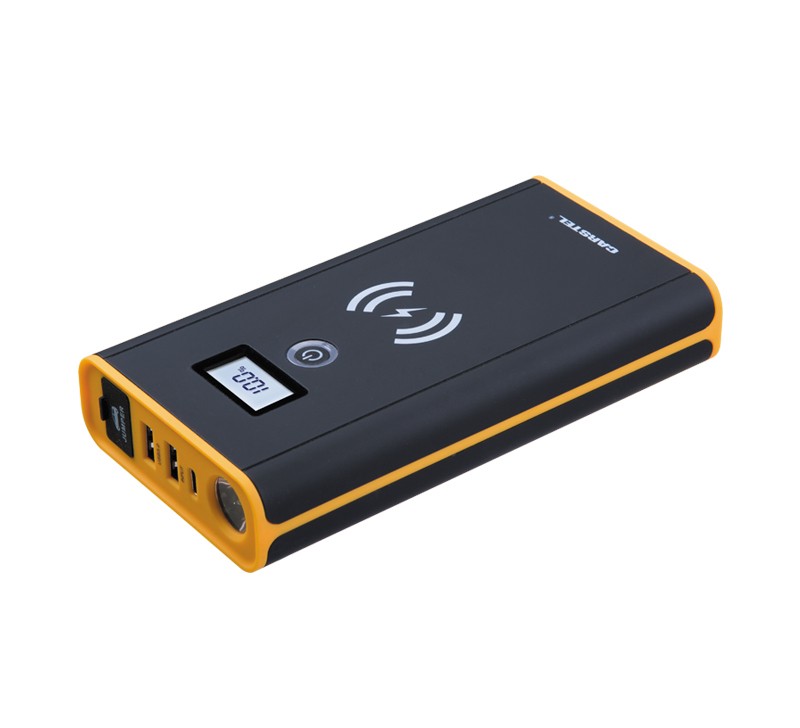 4-CELL LITHIUM JUMP STARTER WITH WIRELESS CHARGING 10,000mAh